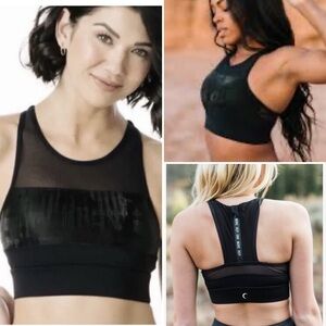 Zyia Active Black Mirage All Star Bra Size Medium